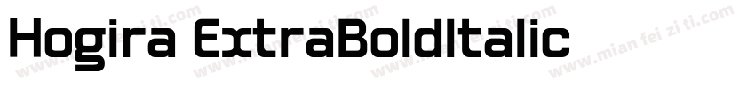 Hogira ExtraBoldItalic字体转换